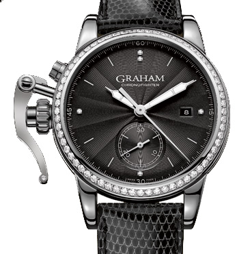 Replica Graham Chronofighter 2CXNS.B03A Romantic Steel Black Dial Diamond watch